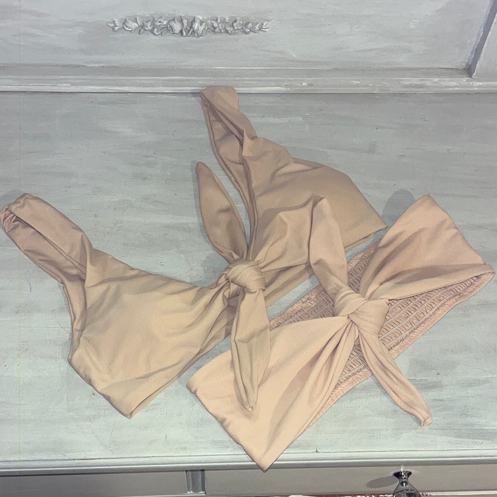 2 Light Pink Swim Tops
